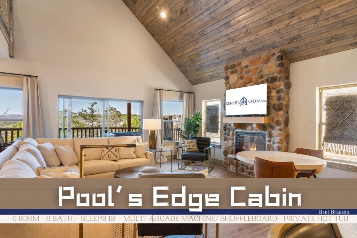 New Log Cabin, Pvt Hot Tub, Free Daily Activities, Shuffleboard, Arcade Branson